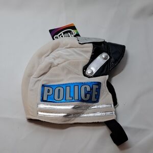Kids Police Officer Costume Helmet - Silver and Black